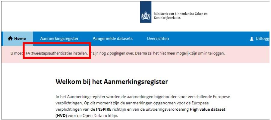 Afbeelding met screenshot uit het aanmerkingsregister